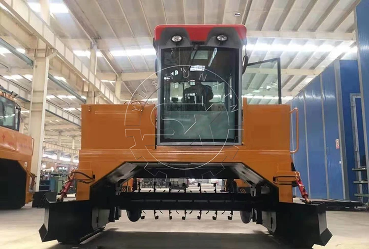 Самоходный аппарат для компостного удобрения, управляемый дизельным двигателем