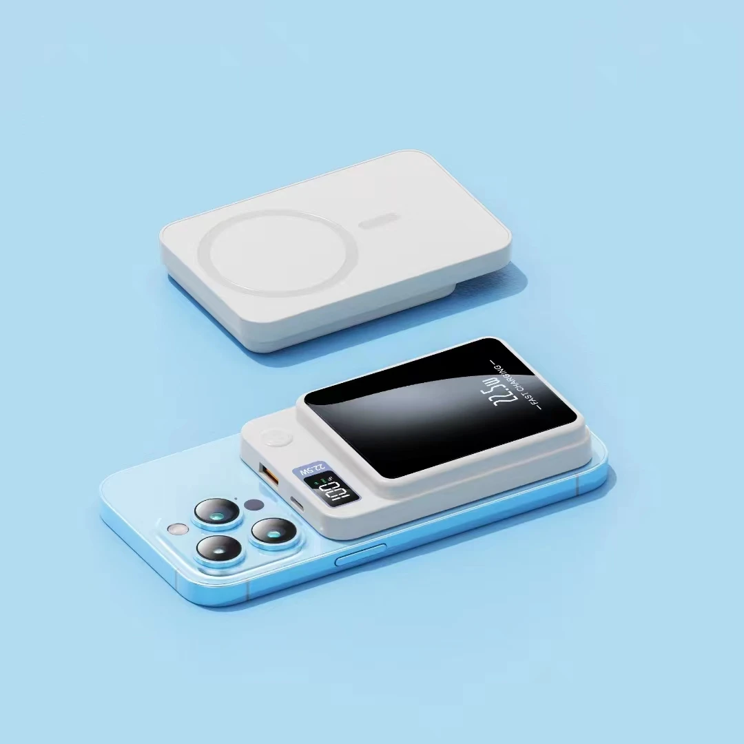 Magnetic Battery Pack 5000mAh Wireless Portable Charger 22.5W Powerbank For iPhone Samsung PD 20W