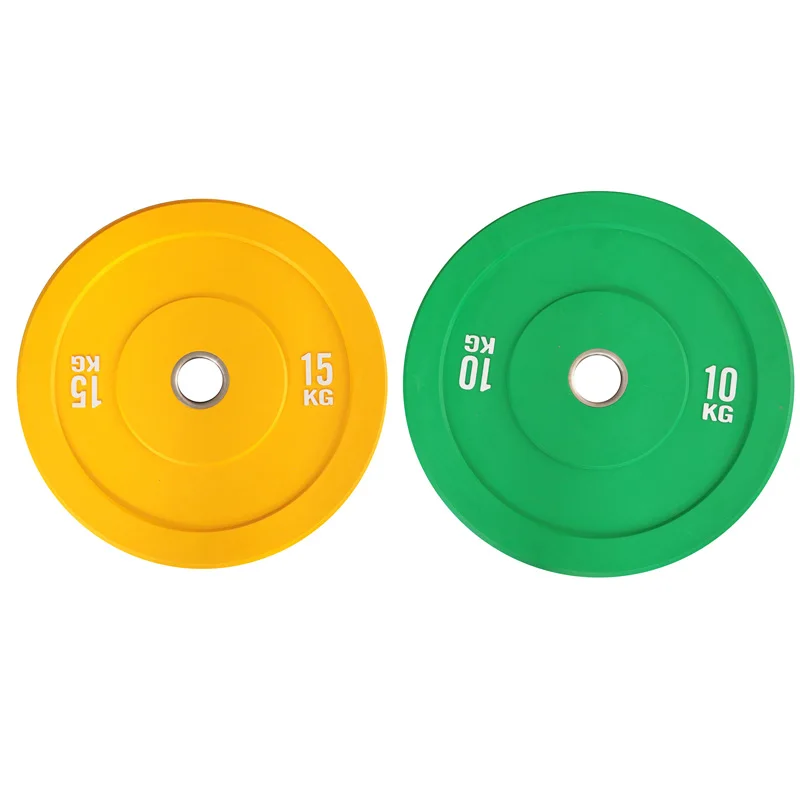 New Design Home Color Weight Plates Custom logo Gym Rubber Barbell Bumper Discs