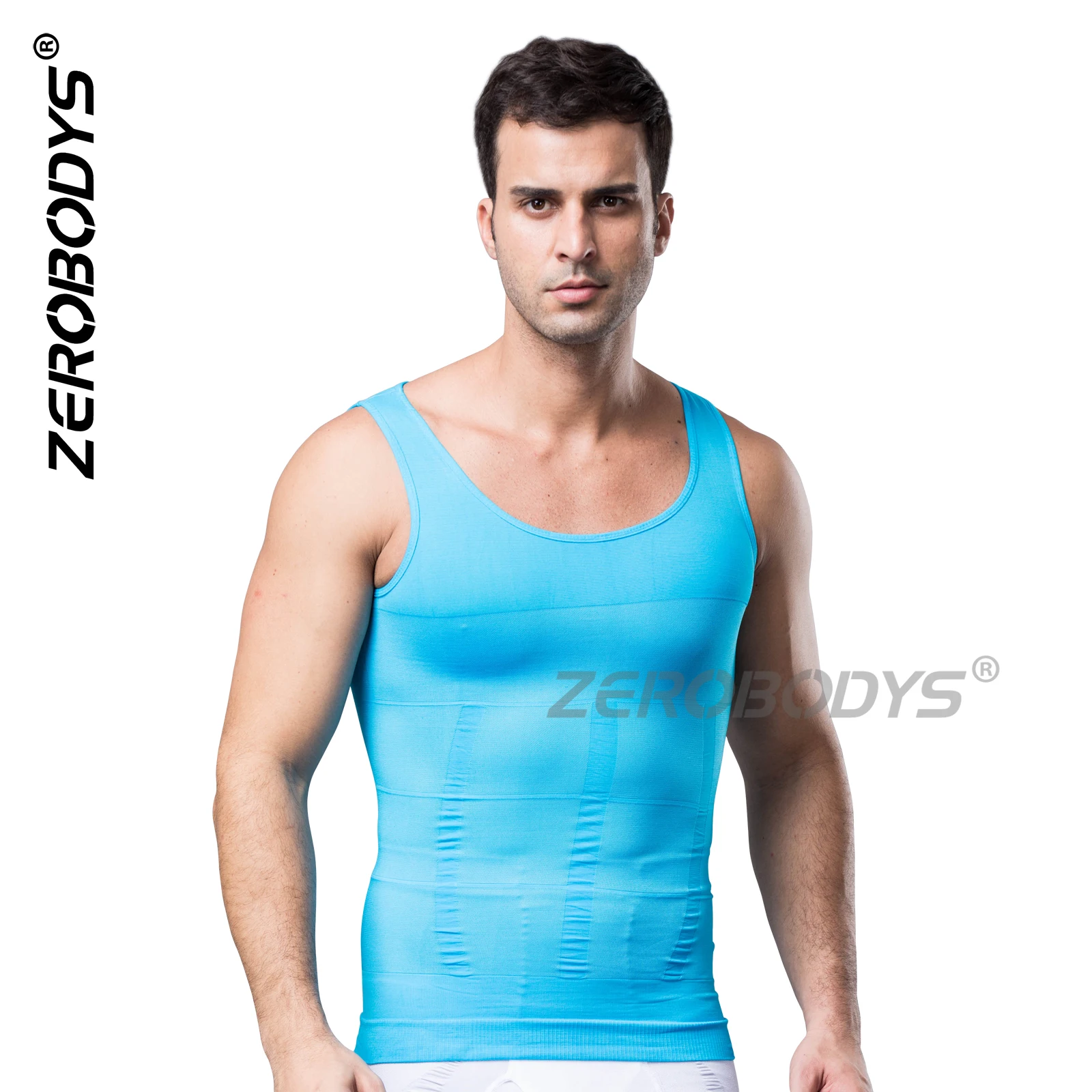 ZEROBODYS W063 Seamless Men Body Shaper Shirt Compression Vest Shapewear