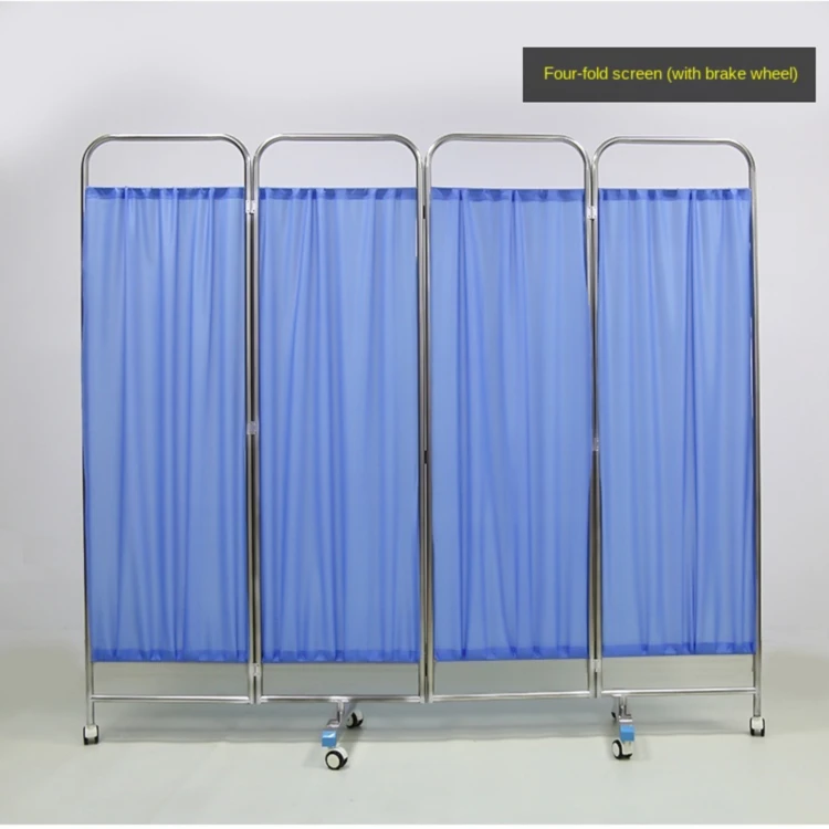 
Hot Sales Foldable Hospital Stainless Steel Ward Screen Medical Screen 