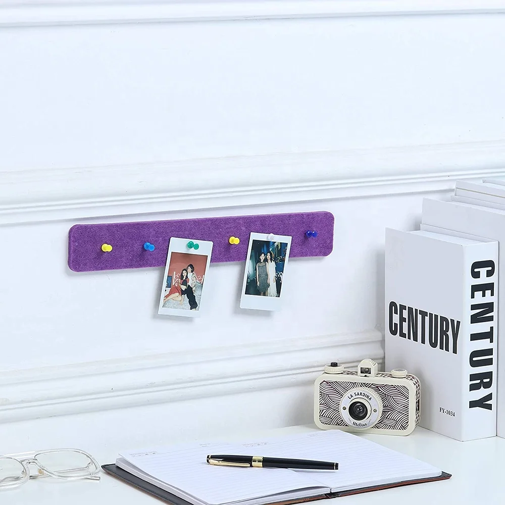 
Supplier self-adhesive felt bulletin board bar strip pin board bar for coffee shop 