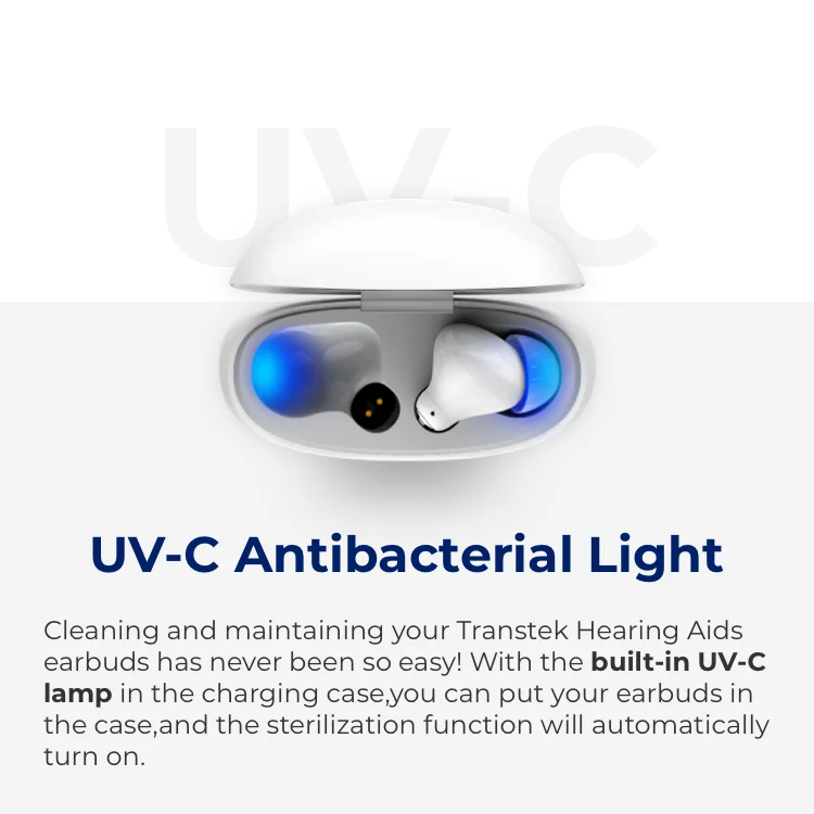 TRANSTEK  Wireless Bluetooth In ear Ear Smart 16 Channels Hearing Aids for the Deaf with Mild to Moderate Hearing Loss