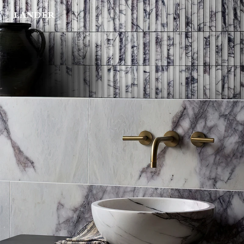 Карандаш из рифленого мрамора