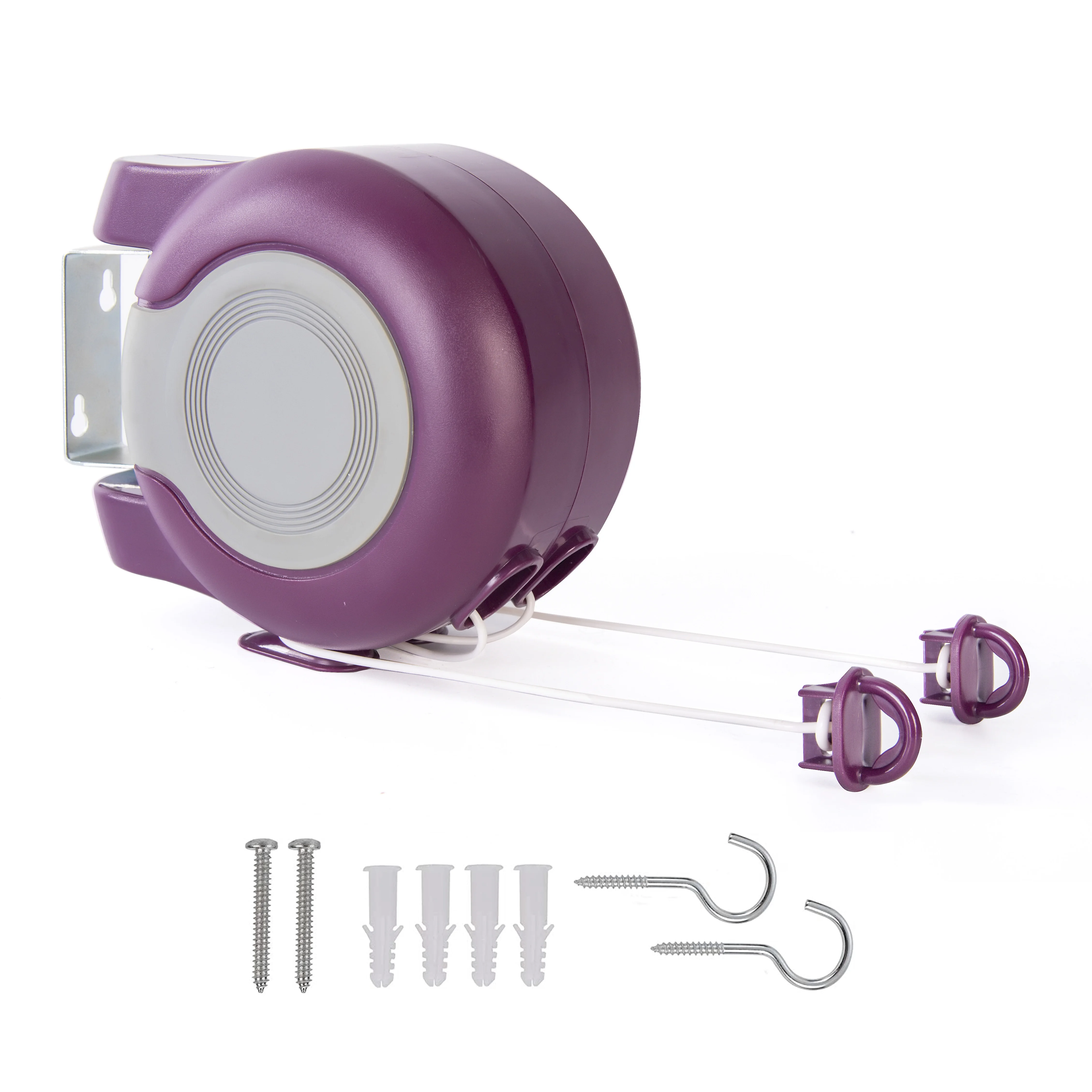 Wall Mounted Retractable Cloth Line 30m Double Rope Bathroom Space Saving Garment Drying Line