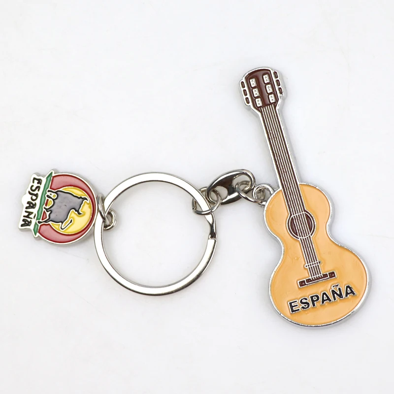 Good Price Zinc Alloy Guitar Shaped Design Metal Bottle Opener Keychain Keyring