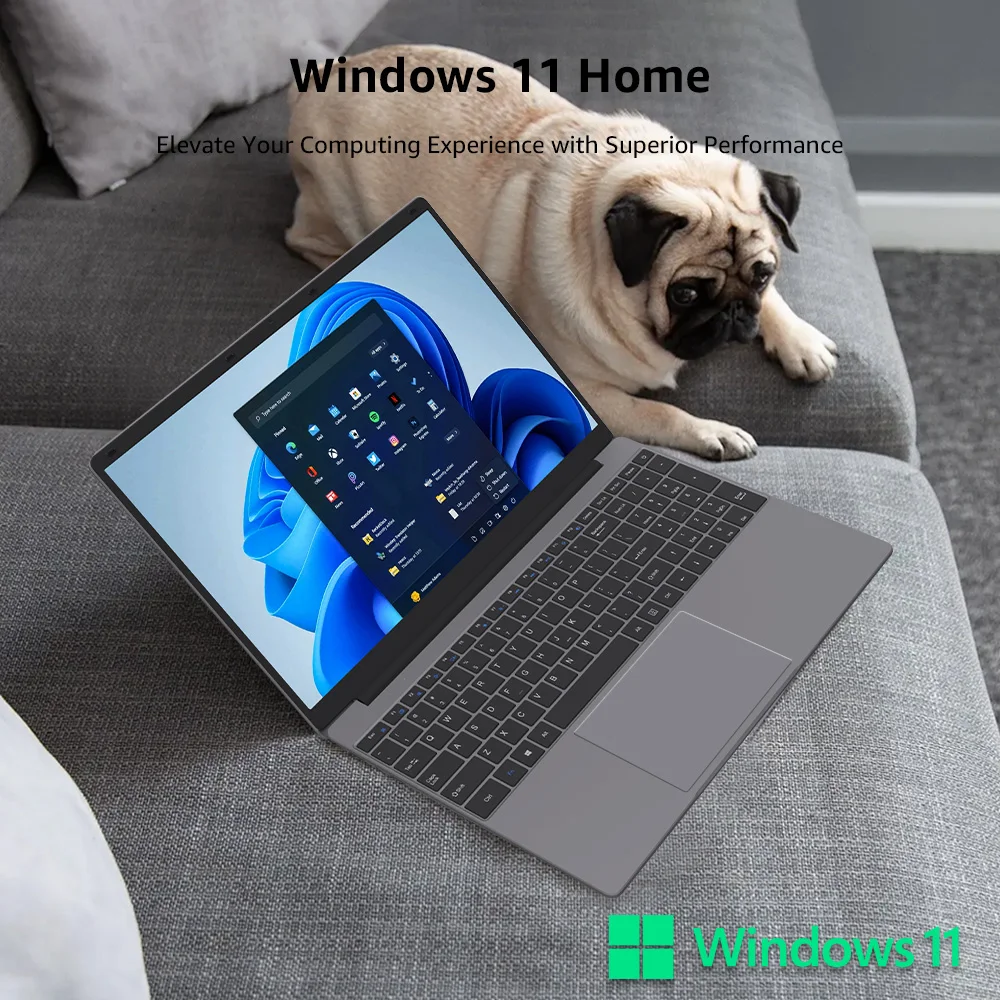 15.6 inch Win 11 Home brand new notebook N5095 2.4Ghz DDR4 12GB RAM 512GB ROM and HD screen laptop computer not refurbished lapt