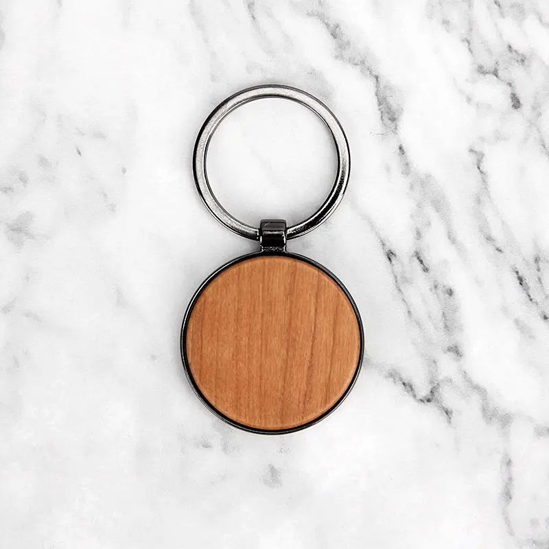 3D Рыцарь на заказ сувенир выгравированный логотип круглый пустой деревянный брелок рекламный дешевый деревянный брелок