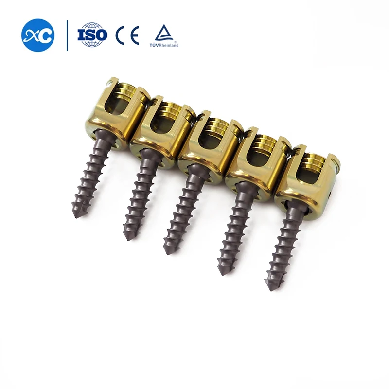 2.5-4.0mm Titanium Polyaxial Pedicle Screw Veterinary Orthopaedic Implants For Vet Spine Fixation Surgery