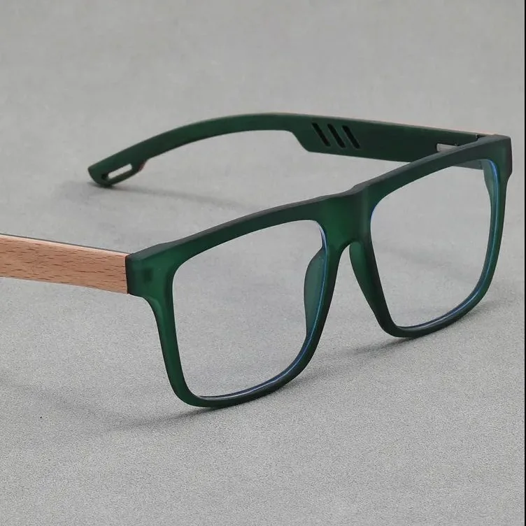 Wholesale Custom Logo Square Frame Bamboo Polarized Lens Wood Wooden Anti Blue Light Glasses Frames For Men And Women