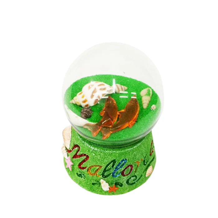 Mallorca & Menorca Souvenir Snow Globe With Sands and Plastic Accessory