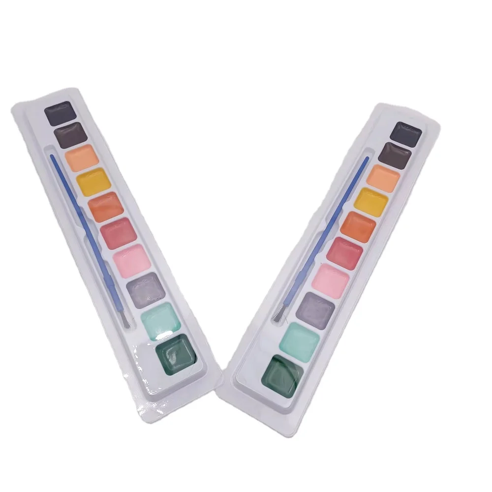 Semi-dry Watercolor Washable Watercolour Paint Set Ebay Professional 10/18/24/36 Colors Paper Tool Set Square Art Painting 5ml