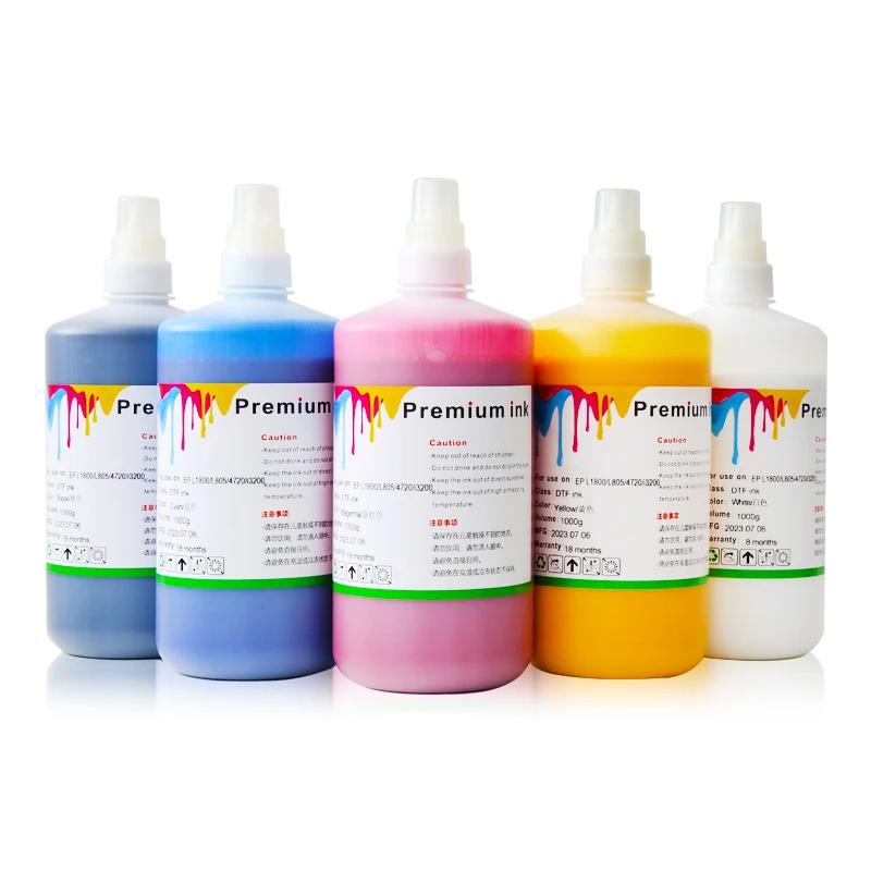 1000ML PET Film Printing Bulk DTF Textile Pigment Ink DTF White Ink For Epson L1800 L805 Xp15000 I3200 1390 Dx5 4720 Printer