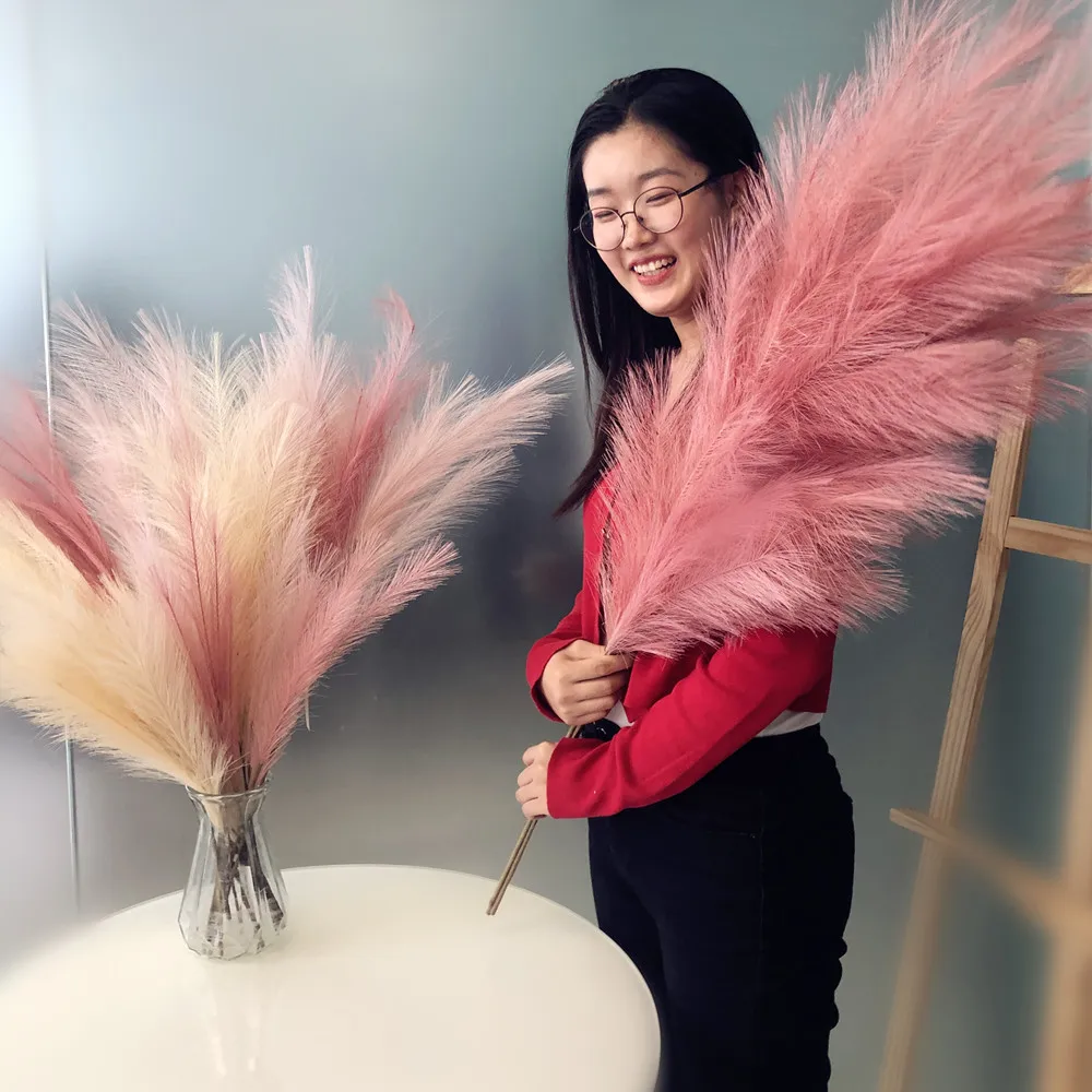 Сухие искусственные цветы, перья, пампасная трава, искусственные цветы, оптовая продажа цветов