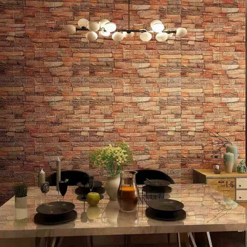 Self adhesive Foam sticker faux brick wall/self adhesive paper walpaper 3d wallpaper panel.jpg