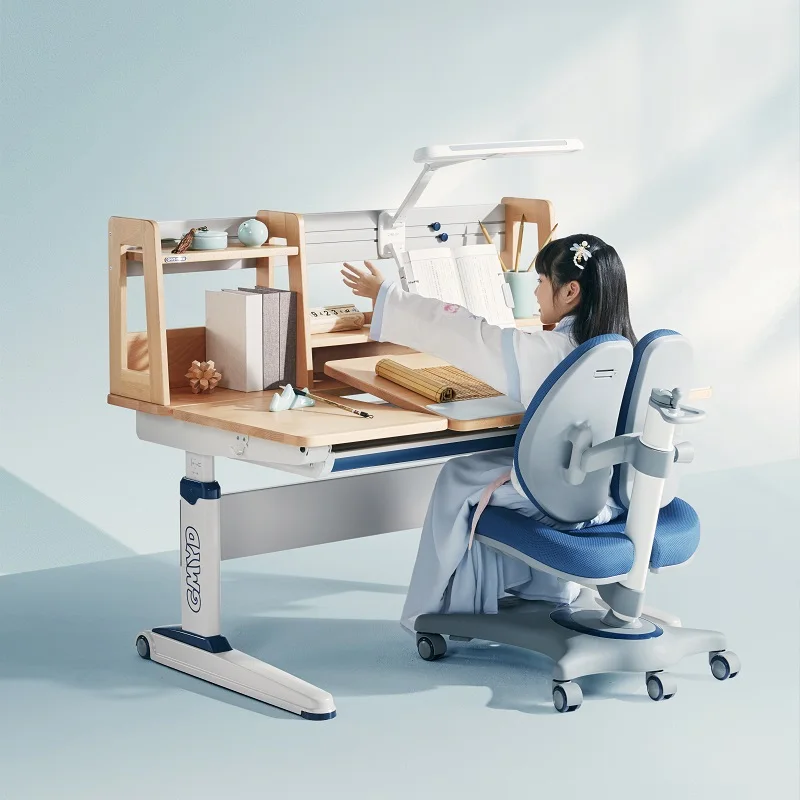 GMYD Winner V105 Ergonomic Children Adjustable Desk for 3-18 Years OEM ODM Kids Study Table And Chair With Bookshelf