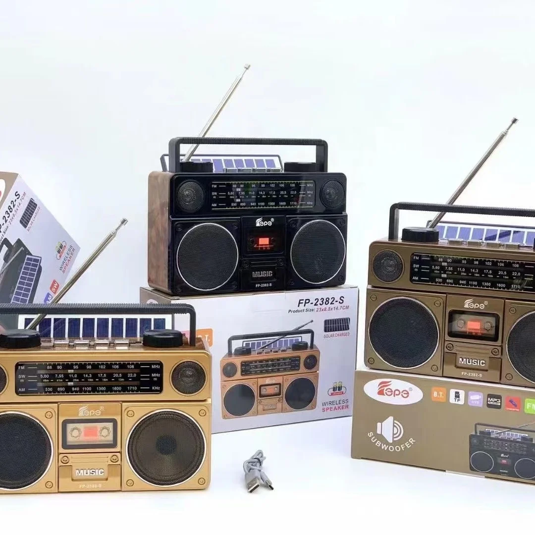 FP-2382-S Retro Nostalgic Tape Player Vintage 1980S Tape Deck Cassette Player Retro Radio Blue tooh Speaker Cassette Tape Player