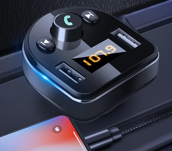 Автомобильный беспроводной комплект громкой связи Bt FM-трансмиттер ЖК-дисплей MP3-плеер USB зарядное устройство FM-модулятор автомобильные аксессуары