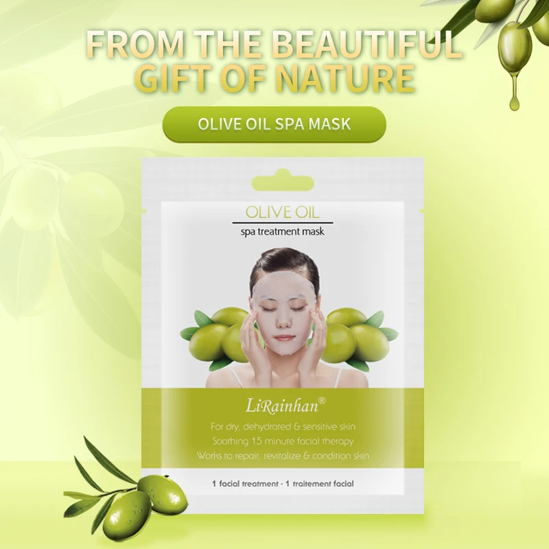 Wholesale Factory Olive Oil  Facial Mask Wholesale Whitening Moisturizing Repairing Anti-Aging Sheet Face Mask