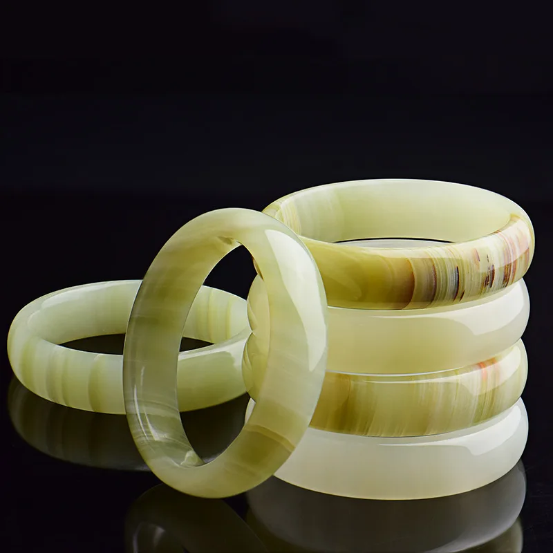 Wholesale Afghan Jade Bangle High Quality Natural Afghan Jade Fashion Jewelry Bracelets Bangles Gemstone Crystal Bracelet