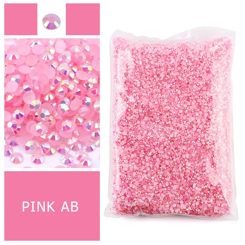 10000pcs bag 6mm resin Flatback Rhinestones Round Crystal Nail Art Rhinestones Round Beads Sizes for Nails Decoration_23