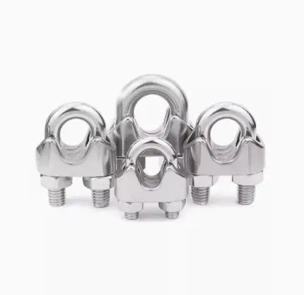 Factory Supply Steel wire rope clamps DIN 1142 Grade 316 Stainless steel U-shaped locking clips