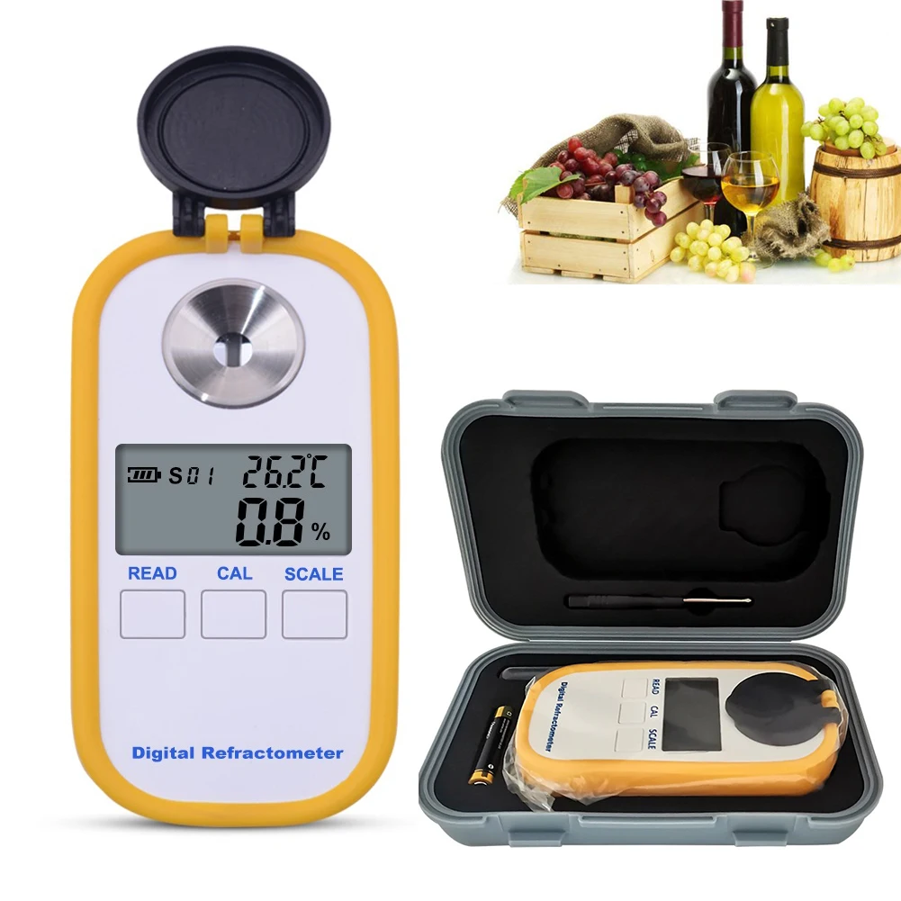 
DR-401 digital refractometers portable handheld refractometer auto wine refractometer for birx vol oe kmw lab test tools 