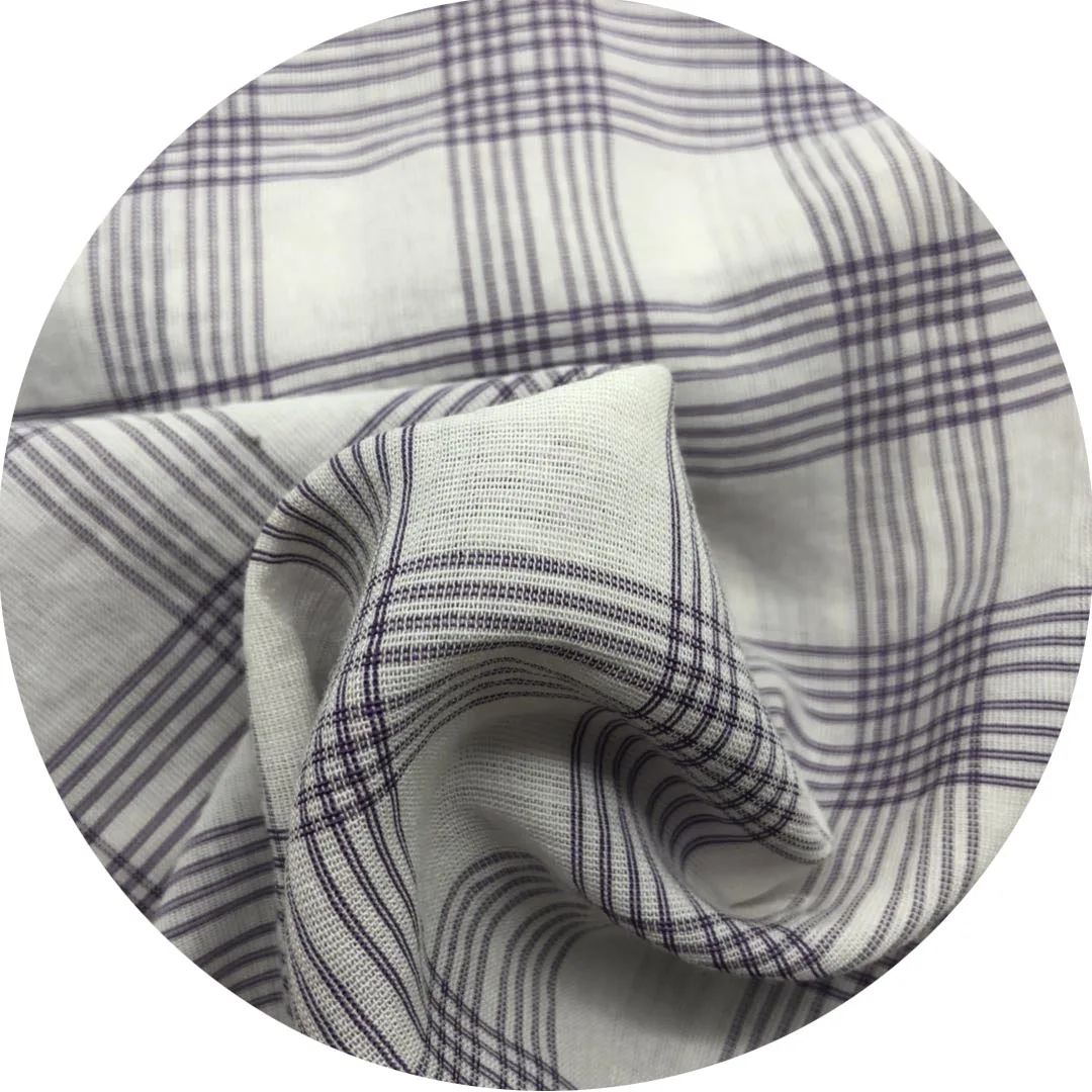 TR yarn dyed checked  rayon fabric with ready bulk