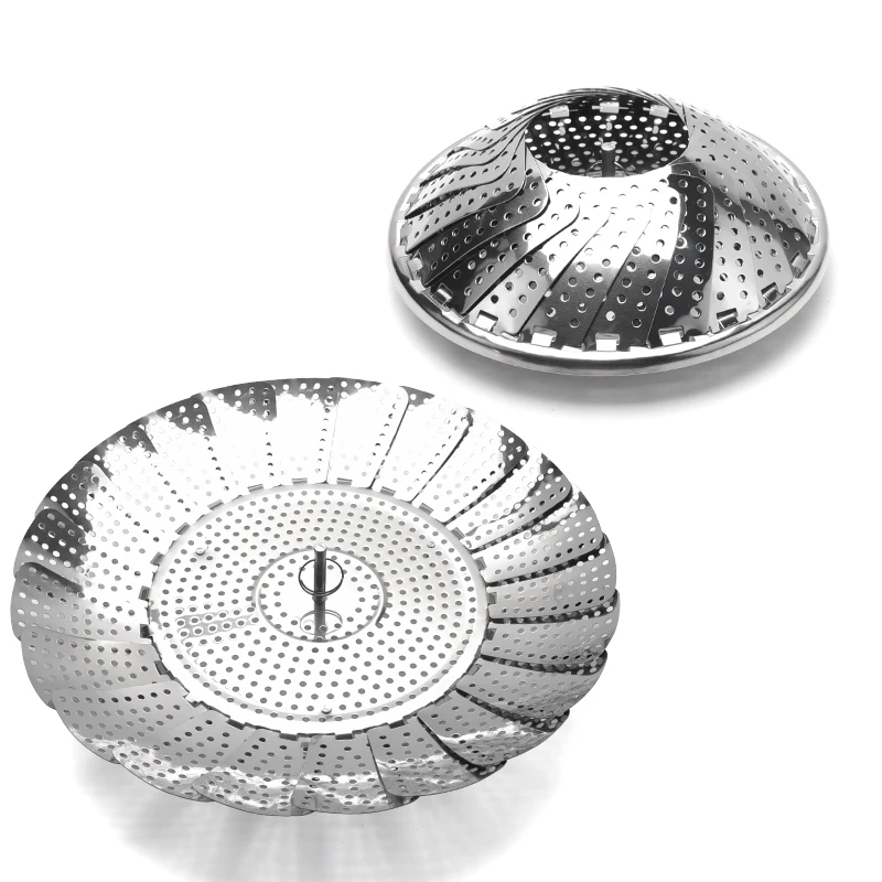 Amazon Hot Sale Kitchen Gadget Household Mini Foldable Multifunctional OEM Stainless Steel Food Grade Steamer