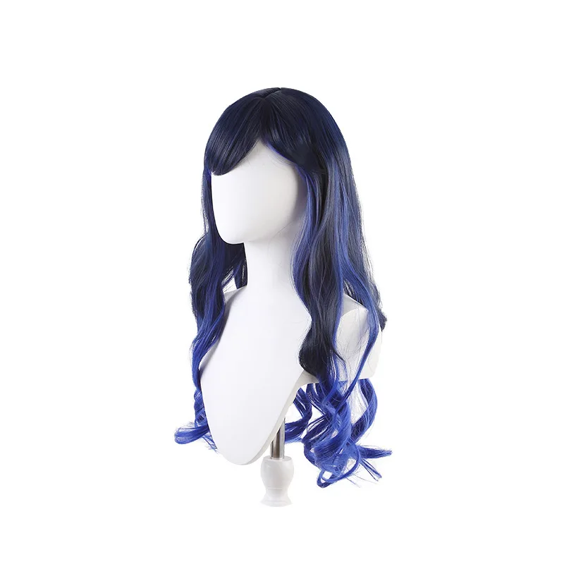 70 cm black mixed blue body wave Shiraishi An cosplay wig from Project Sekai Colorful Stage! for women