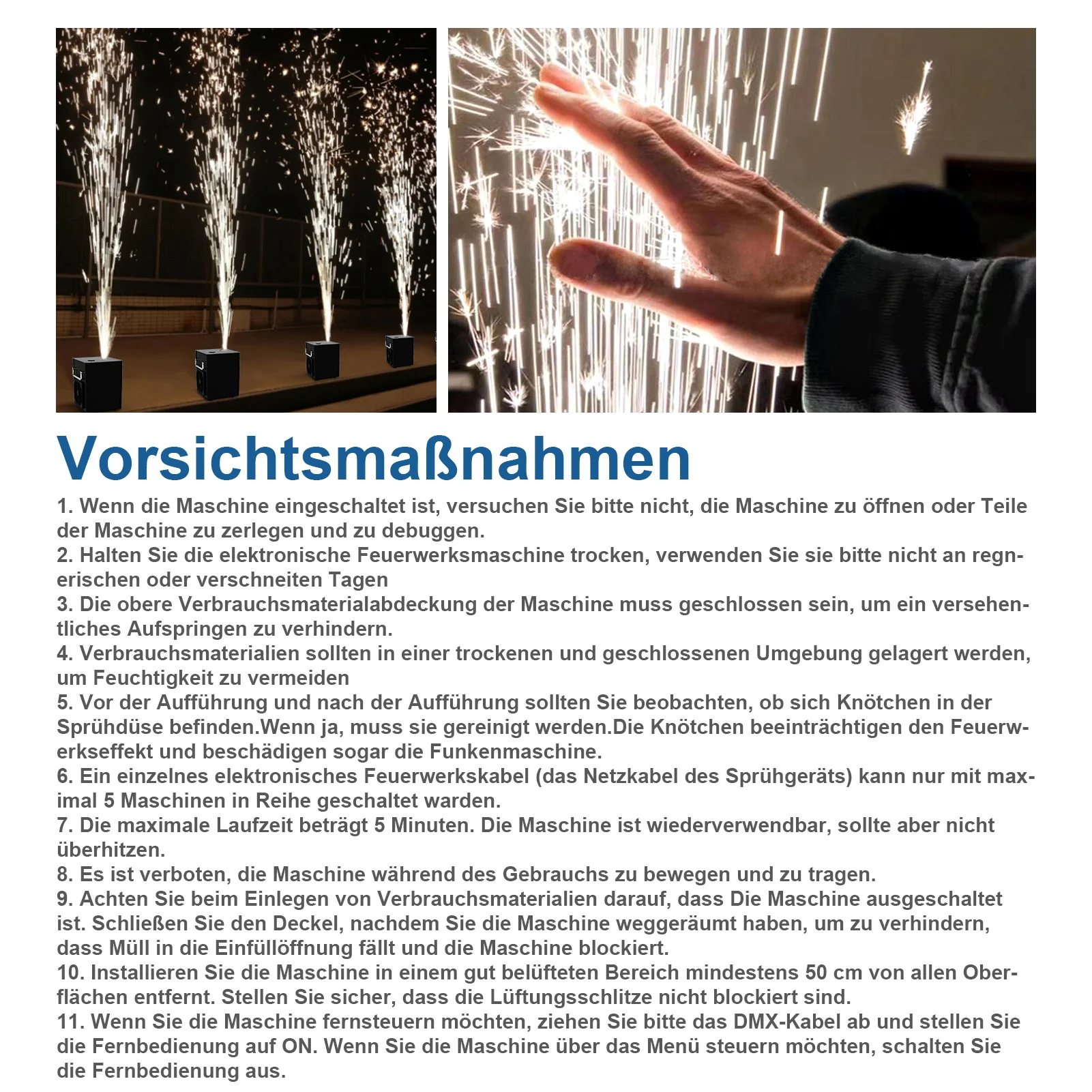 U`King 600w Wireless Cold Spark Machine Stage Effect Equipment Spark Fountain Machine DJ Party Disco fireworks cold pyro machine