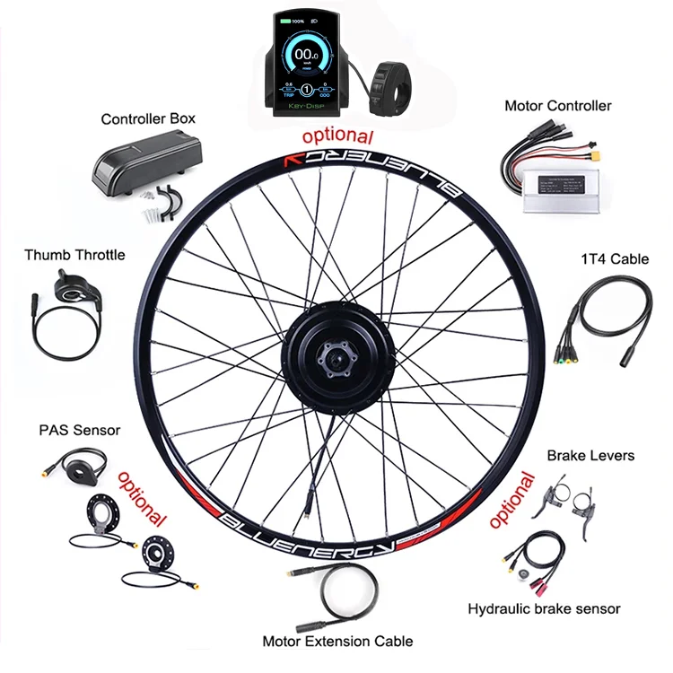 Комплект электровелосипеда Akkubici, 26, 27,5, 28 дюймов, 700c, 48 В, 500 Вт, Мотор Ступицы переднего колеса для электрического велосипеда