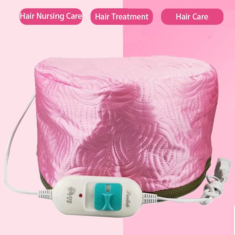 
Microwavable Deep Conditioning Heating Cap for Hair Treatment Automatic Electric Hair Heat Cap Baking Oil Cap Good Quality Pink 
