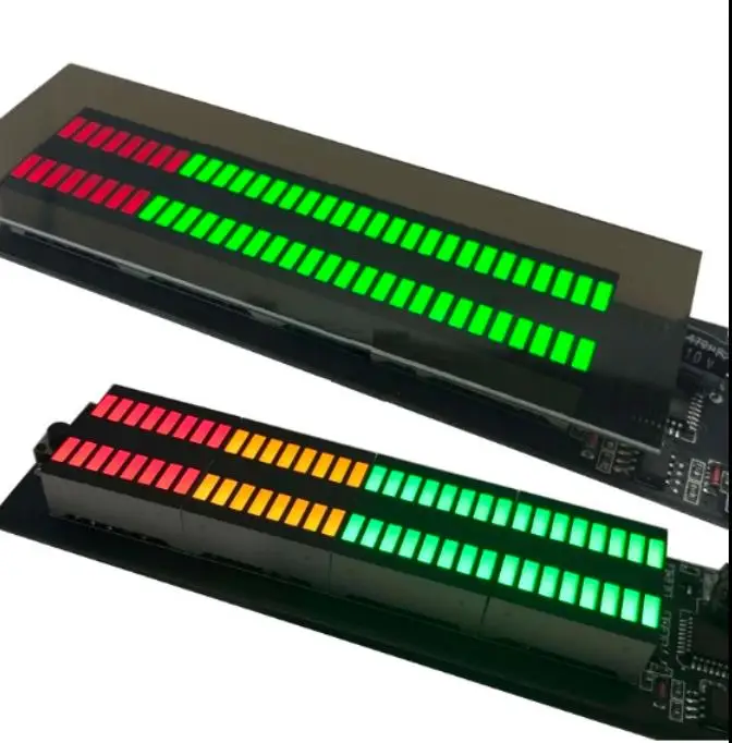 Индикатор уровня звука, 12 В, 24 В постоянного тока, стерео, музыкальный спектр, светодиодный Усилитель света, измеритель УФ для автомобиля, MP3-плеера, освещение, атмосферные лампы