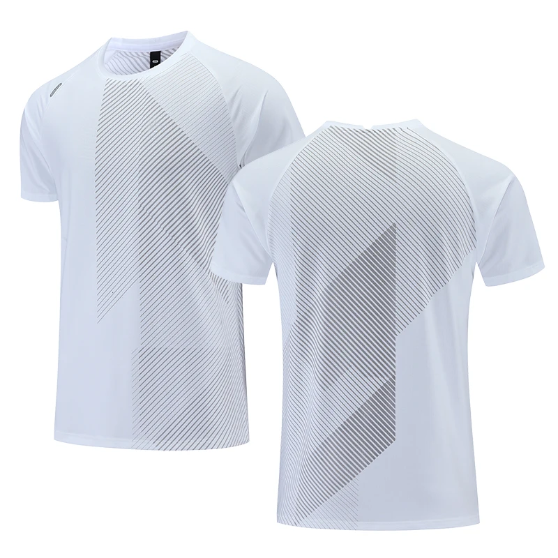 High Quality Quick Dry Men Running Short Sleeve T-shirt Gym Sports Tops Breathable Casual Jogging Mesh T-shirts