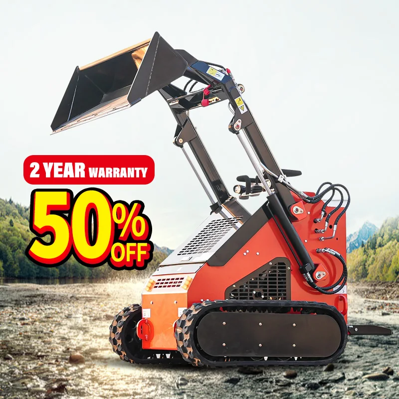 Free Shipping Hot Cheap Mini Loader for Sale Diesel Tracked Mini Skid Steer Loader with 4 in 1 Wheel mini Loader suppliers