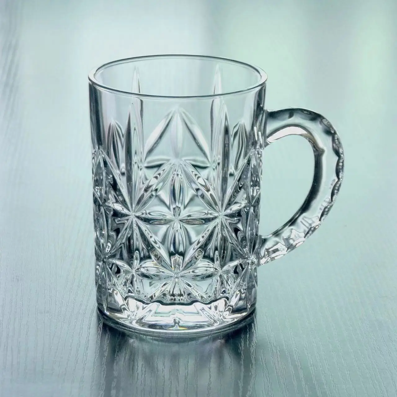 10oz 300ml Sunflower Glass Coffee Straight Tumblers beer cup customized mug seidel glass stein with Bead Handle
