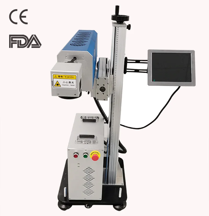 
CRD 30W 40W 55W CO2 Laser Coding System Flying Online Laser Marking Machine Flow Production Line Automatic Fly Marking 