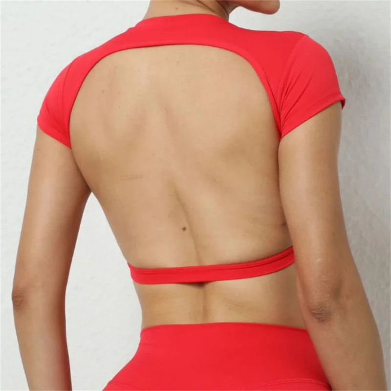 Most Popular Wholesale New Arrival Workout Fitness Backless Custom Gym Open Back Sports Bra For Women