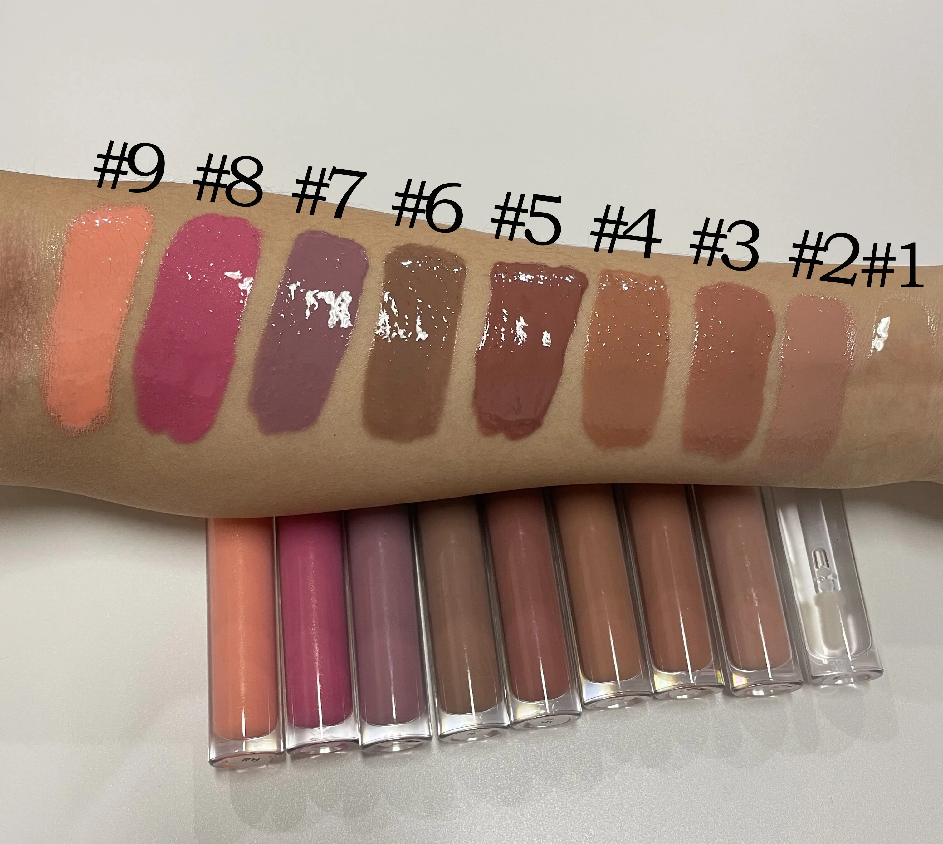 Lipgloss vendor wholesale private label  pink clear tube vegan lip gloss custom