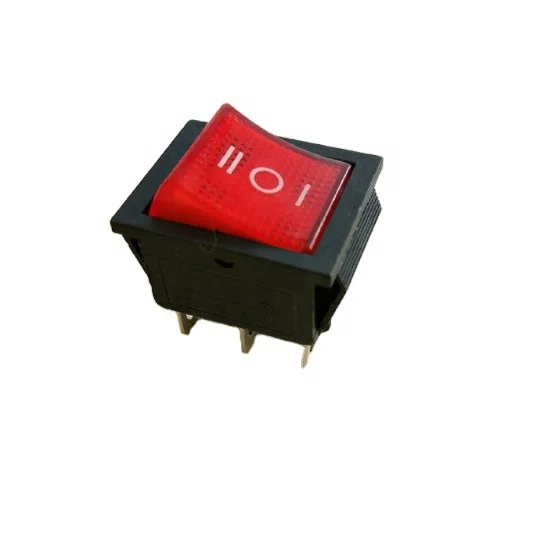 Фен двухполюсный двойной Клавишные переключатели, 4 штырей Кулисные Переключатели ВКЛ-ВЫКЛ с подсветкой