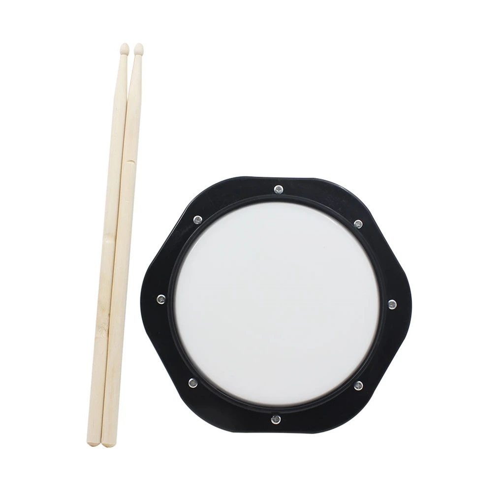 Amazon hot selling practice ABS black and white two-color training drum 10 inch dumb drum belt bag