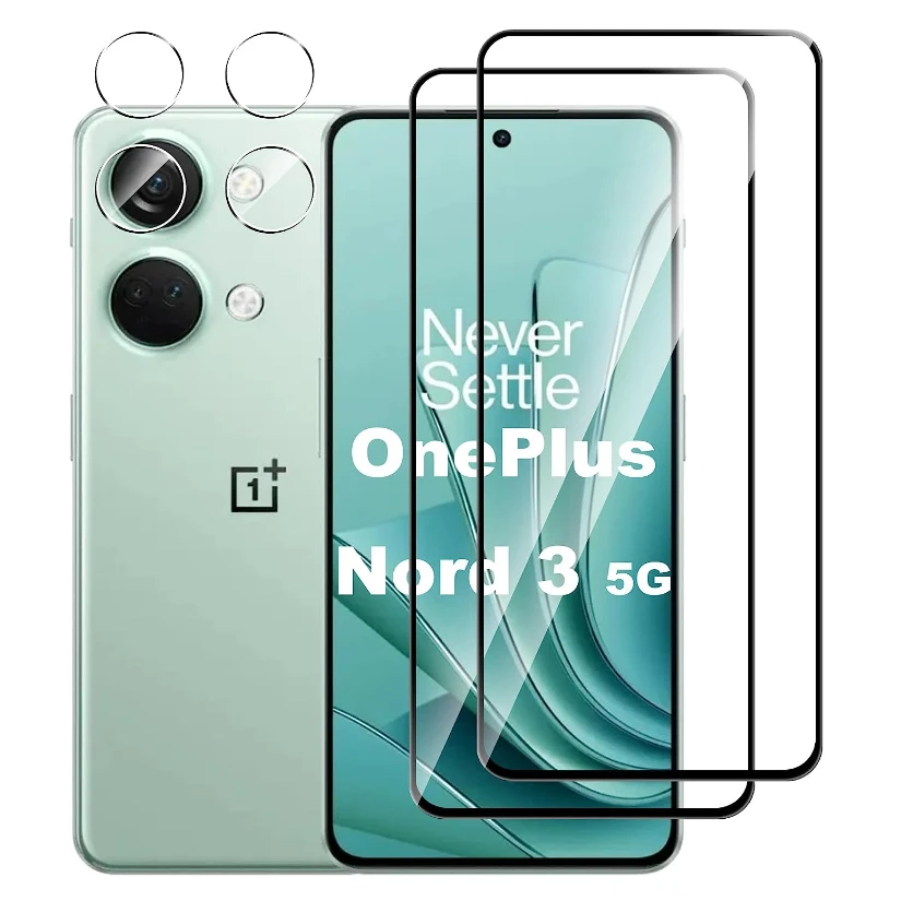 Мобильный телефон и аксессуары 9H Полностью изогнутое Закаленное стекло Защитная пленка для OnePlus Nord 3 5G защита экрана