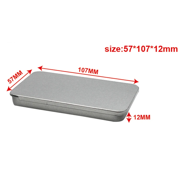 Wholesale Custom Rectangle Metal Cr Tin Box Stackable Mini Metal Slider Tin Can