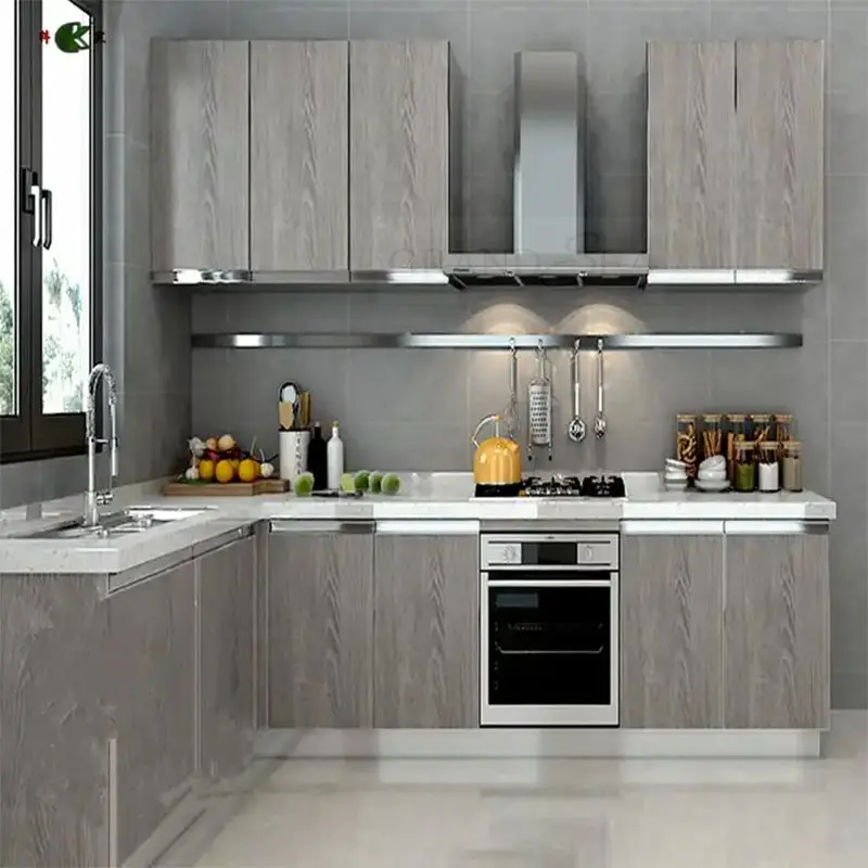 Carcass plywood/MDF/particle board modular kitchen cabinet designs for project