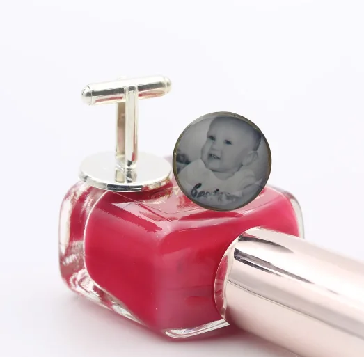 925 Sterling Silver Baby Photo Cufflinks Memorial Cufflinks Engagement Gift Sporty Cloth Accessory For Men Gift