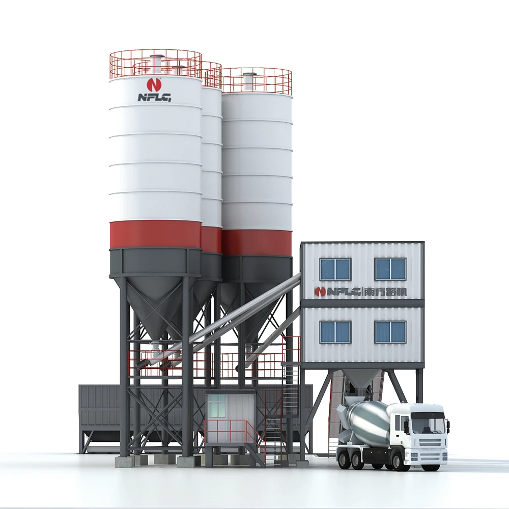 NFLG brand HZS series ready mix concrete plant for sale in egypt