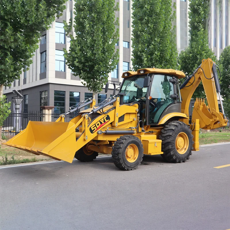 Готовый к отправке новый экскаватор погрузчик дизельный 4x4 передний экскаватор-погрузчик YC40-28 хорошей цене