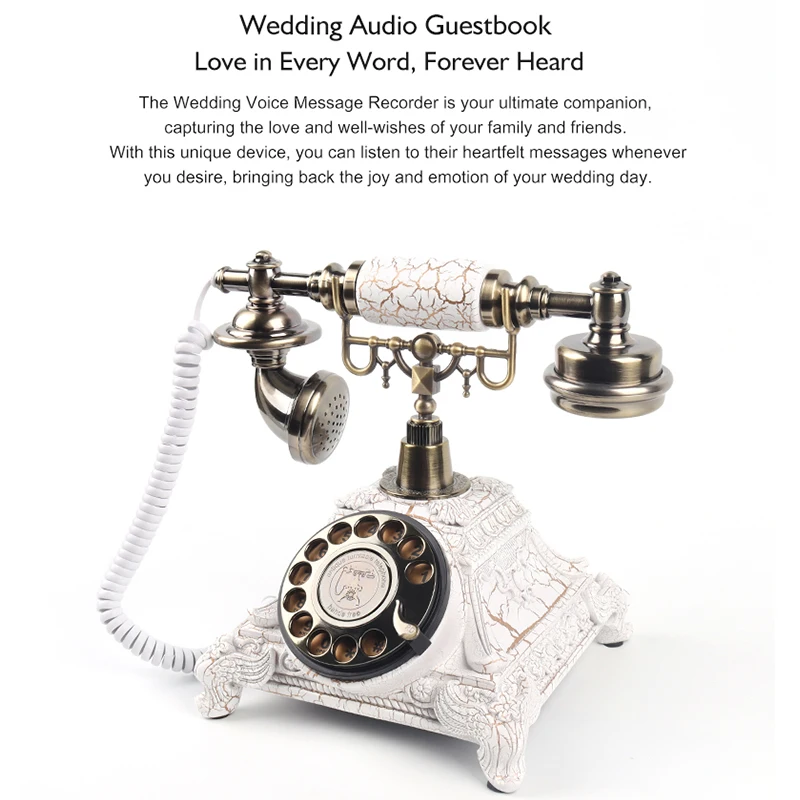 Audio guestbook metali color crosley audio guestbook telephone with record function