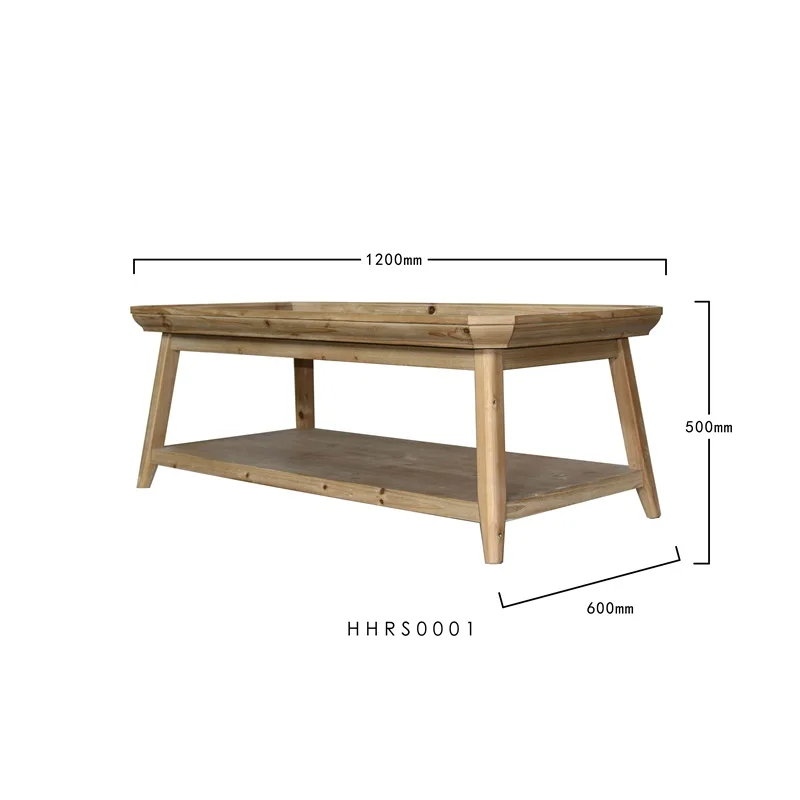 European style living room home furniture antique design classical natural solid wood center coffee table